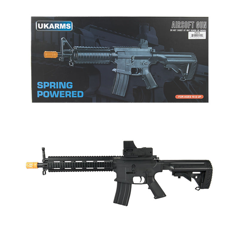 P2219 10.5" RIS Spring M4 Rifle with Mock Dot Sight FPS 210 w/ .20G BBs - Tophatter's Army Products & Self Defense Collectible Weapons - Tophatter Daily Deals